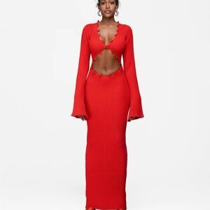 Hanifa Nikita Maxi II Red Dress